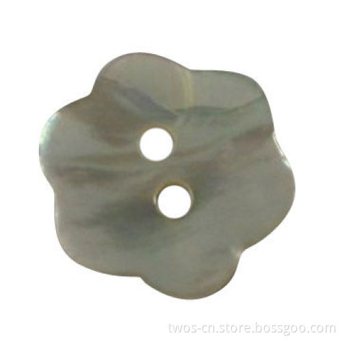 Shell Button, Perfect in Natural Color, Flower Pattern Design